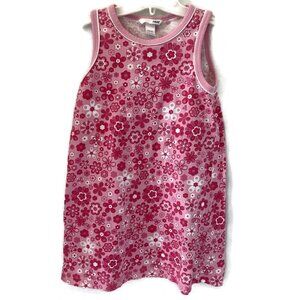 H&M Girls Pink & White Flower Sleeveless Sun Dress Size 5-6Y